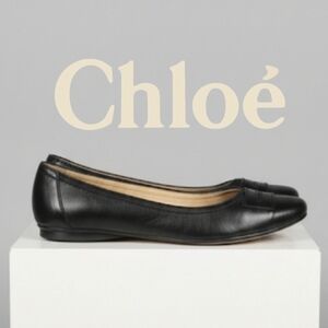 Chloe Black Ballet Flats Leather EU 38 US 7.5 Classic Chloé
